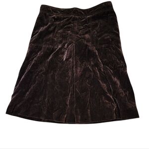 Vintage CHLOE Brown Velour A Line Skirt